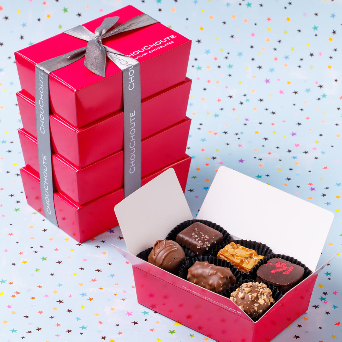 Six-Chocolate Box - Set Of Four