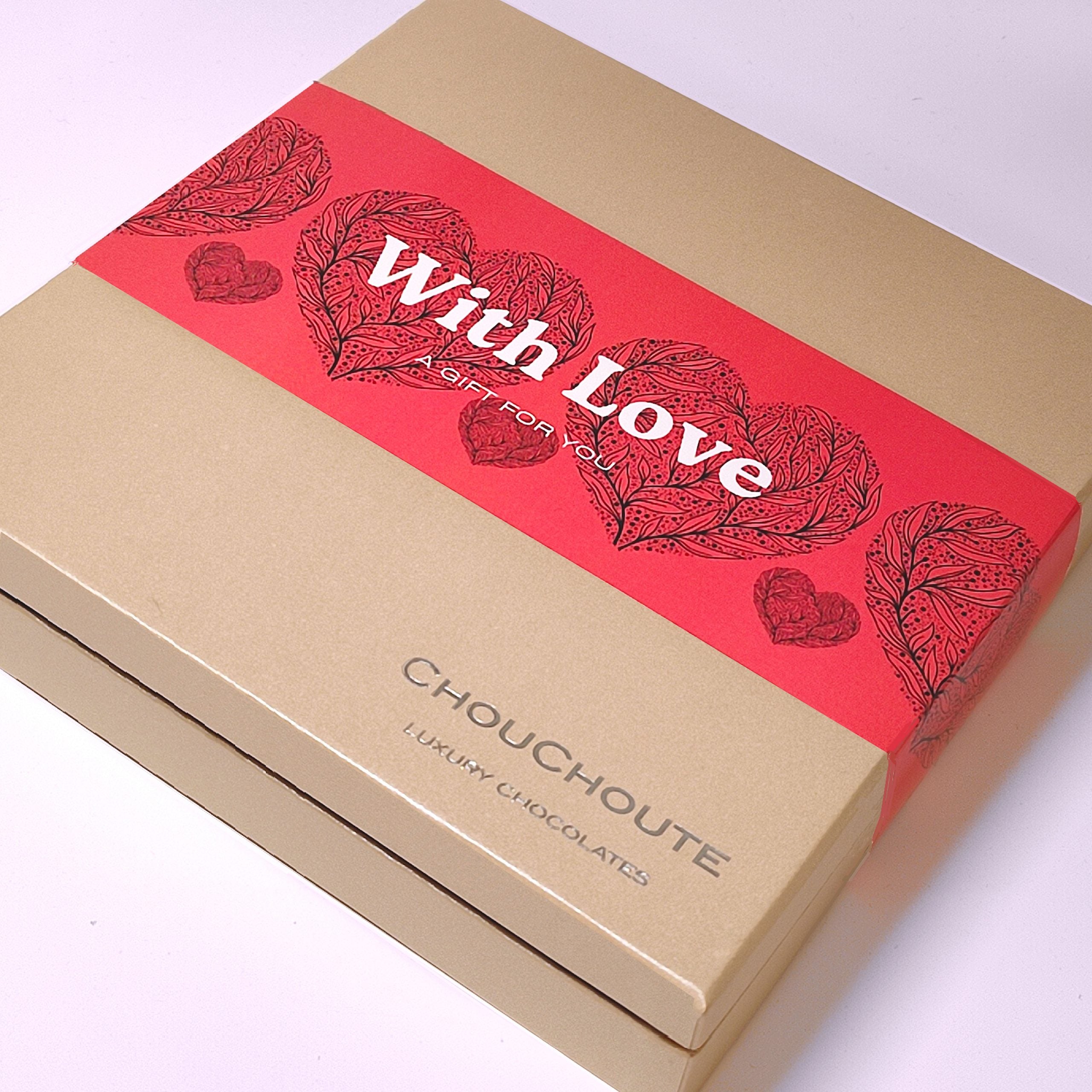 Prestige 25 Chocolates Assortment Alcohol-Free With Love Sleeve