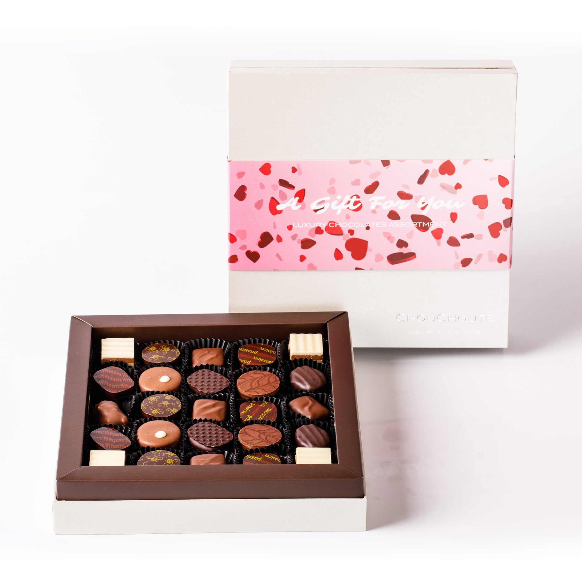 Prestige 25 Milk Chocolates Alcohol-Free Love Heart Sleeve